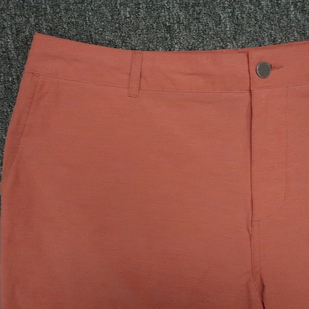 Faherty Shorts Mens 38 Orange Red‎ All Day Chino Stretch Zip Pocket Lightweight